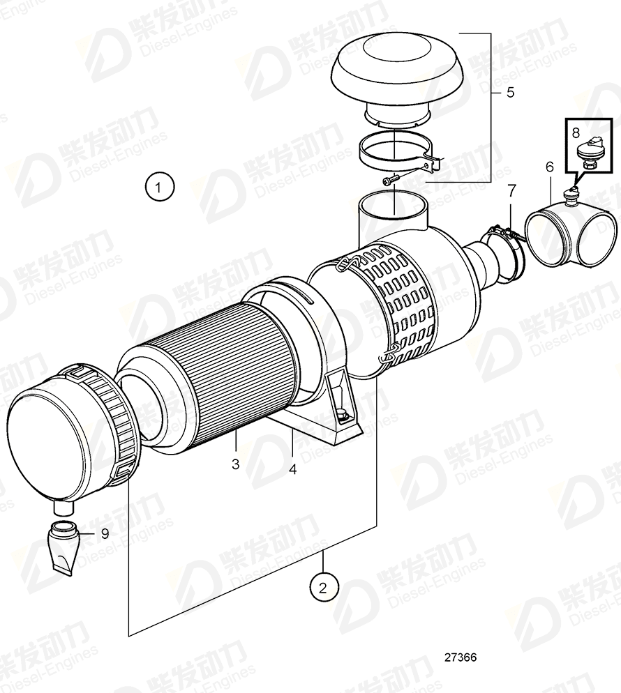 volvo penta Pressure switch 3842060 Drawing volvo penta Pressure switch 3842060 Drawing